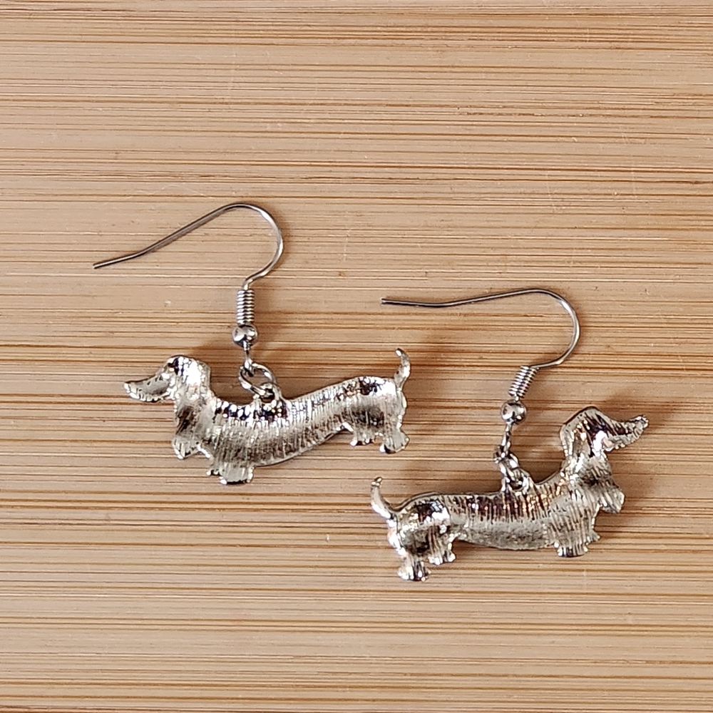 Enamel Dog Earrings - Picture 2 of 4